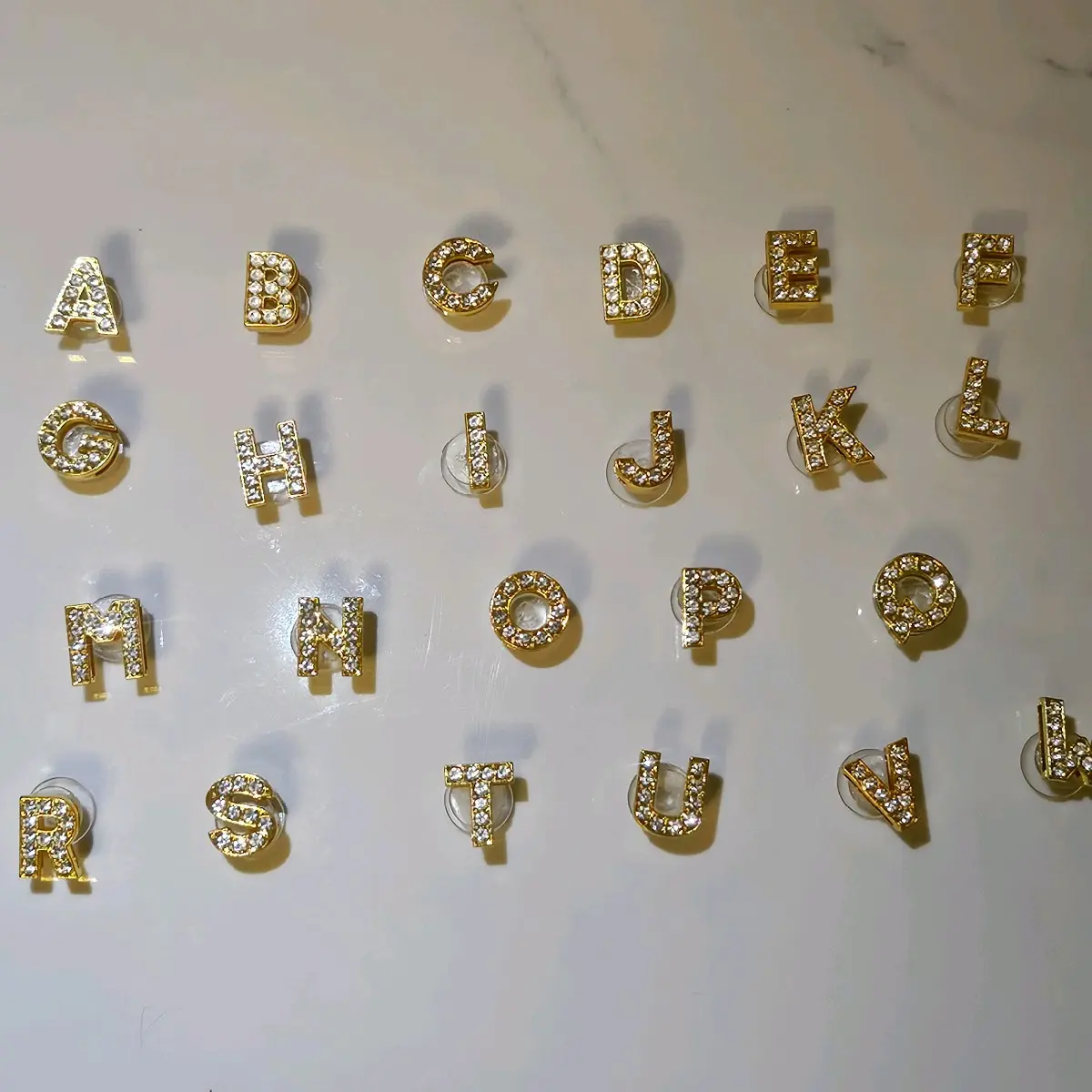Letter Gold Croc Charms