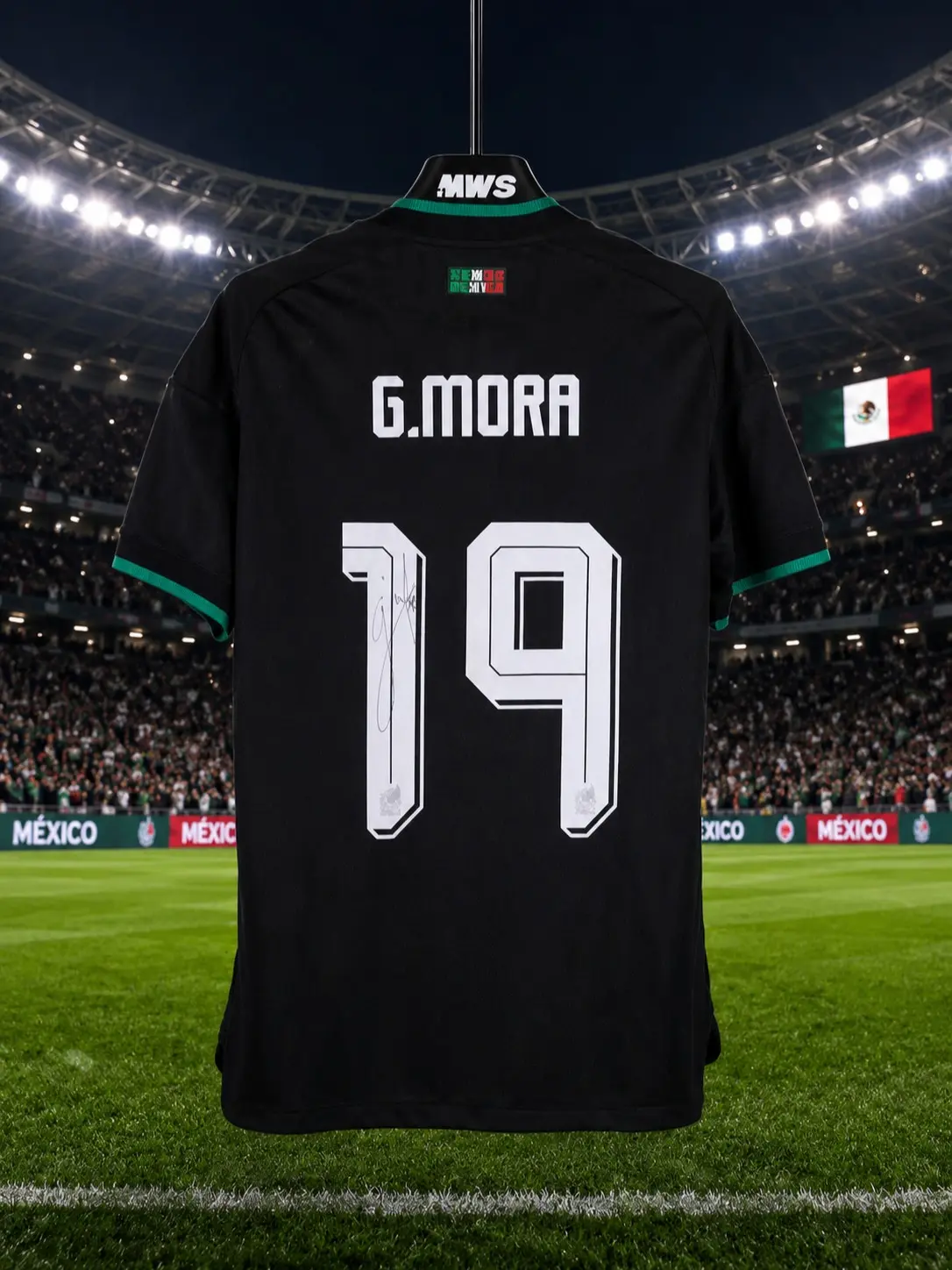 Gilberto Mora's third jersey #19 2026 with full logo for both men and women.