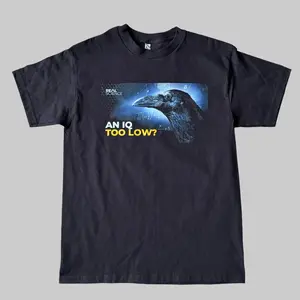 Funny Low IQ Crow Meme 100% Cotton Shirt Tee