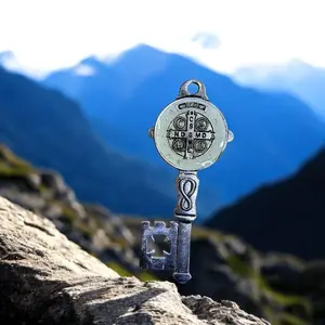 Keys For San Benito White Original Keyring Design with Secure Fastening, Stylish and Functional Accessory