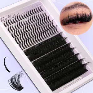 Fluffy 100D Eyelash Clusters DIY Manga Spike False Lashes, Dense Dramatic Soft Fake Mink Lashes, Perfect Fit Natural Extension, Eyelash Extensions