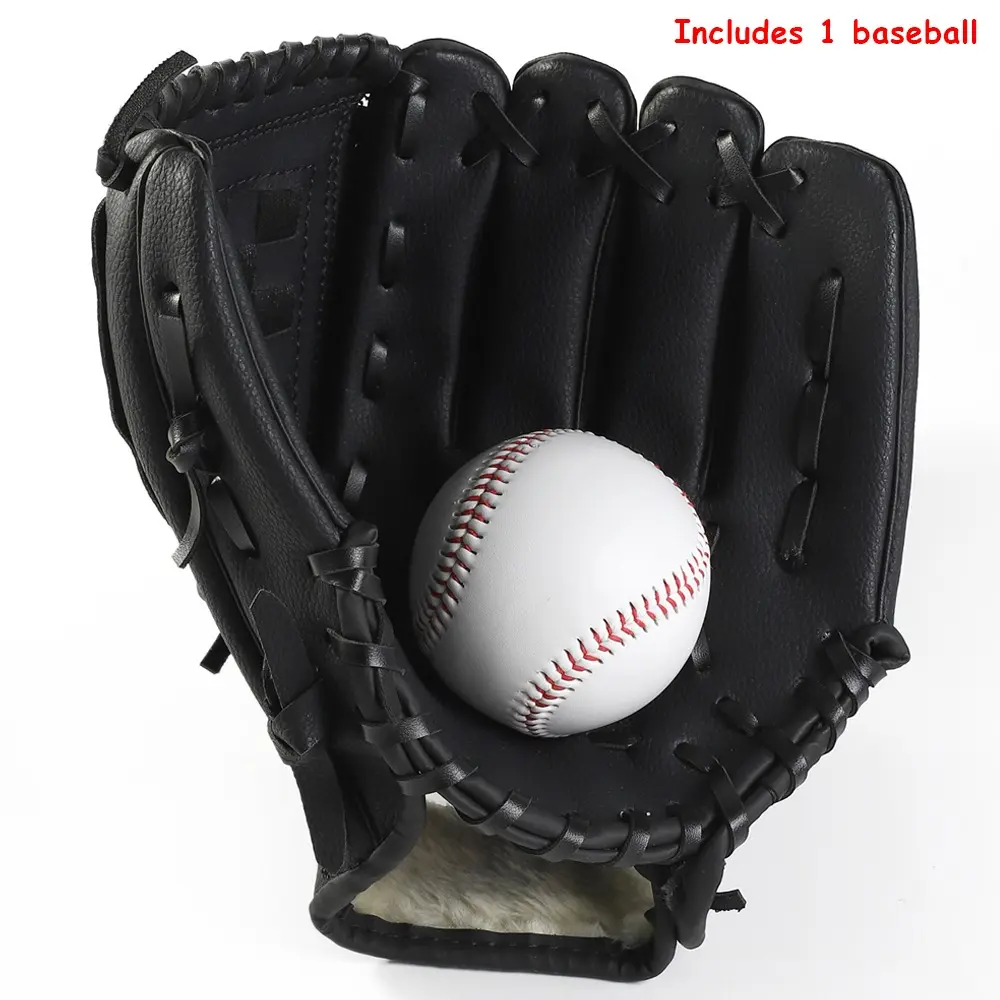 Baseball Starter Kit - Baseball Glove (Includes 1 Baseball), Baseball Mitt, PU Leather Batting Gloves, Ideal for Baseball Training Equipment, Practice, and Games. Perfect Gift for Baseball Beginners.