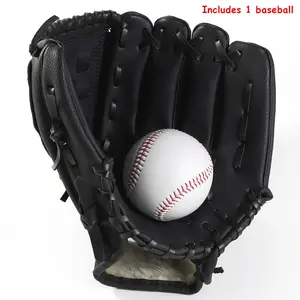 Baseball Starter Kit - Baseball Glove (Includes 1 Baseball), Baseball Mitt, PU Leather Batting Gloves, Ideal for Baseball Training Equipment, Practice, and Games. Perfect Gift for Baseball Beginners.