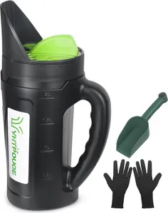 Handheld Spreader for Lawn & Garden - Adjustable Opening Sizes, 80 Oz Capacity for Salt, Grass Seed, Fertilizer