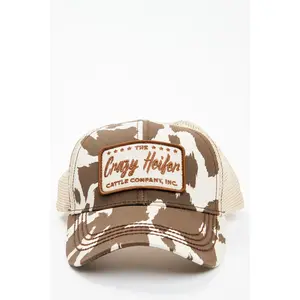 Crazy Heifer Cow Print Baseball Cap
