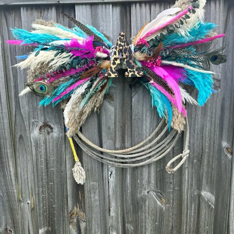 Custom Lasso Rope Wreath Boho Western Decor