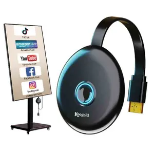 Wireless Display Adapter HDMI Dongle Screen Mirroring, Landscape/Portrait for TikTok, YouTube, Amazon Live, Support Apple Direct Connect and Direct Investmen