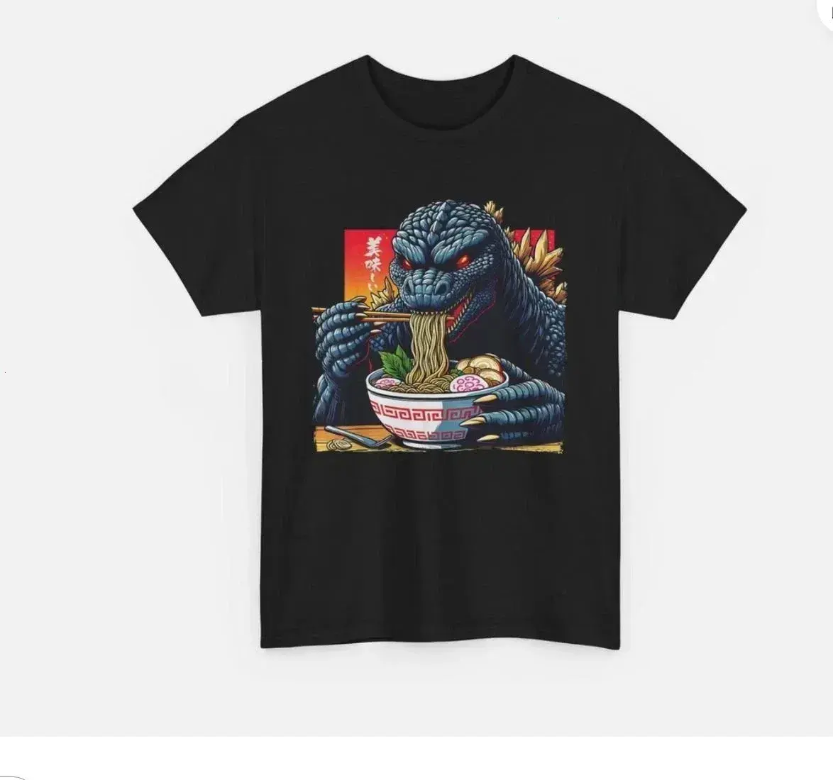 Godzilla Eating Ramen T-Shirt Gift For Fan