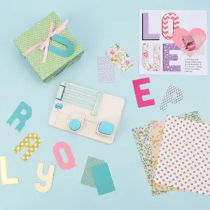 Mini Alphabet Punch Board To Create 1.5" x 2.5" Letters  Numbers and Punctuation Marks Quickly and Easily ,Cutting Embossing Machines Perfect for Creating Banners, Cards, , Scrapbooking Headlines Decoration