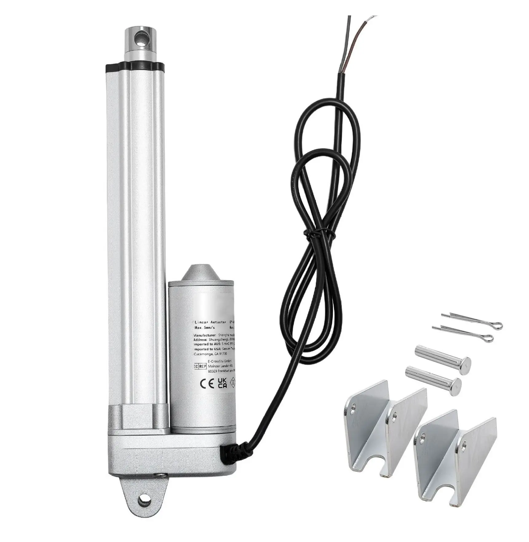 12V Linear Actuator 6 Inch, 675lbs Waterproof Motion Actuator, IP65 Electric Linear Actuator for Solar Tracker, Agricultural Machinery, Industrial Automation