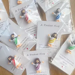 5pcs/10pcs Jesus Figurines Gift Set Without Cards, I Love Jesus Religious Gifts, Religious Supplies, Car Decor & Home Decoration, Perfect for Christmas, Easter, Birthdays