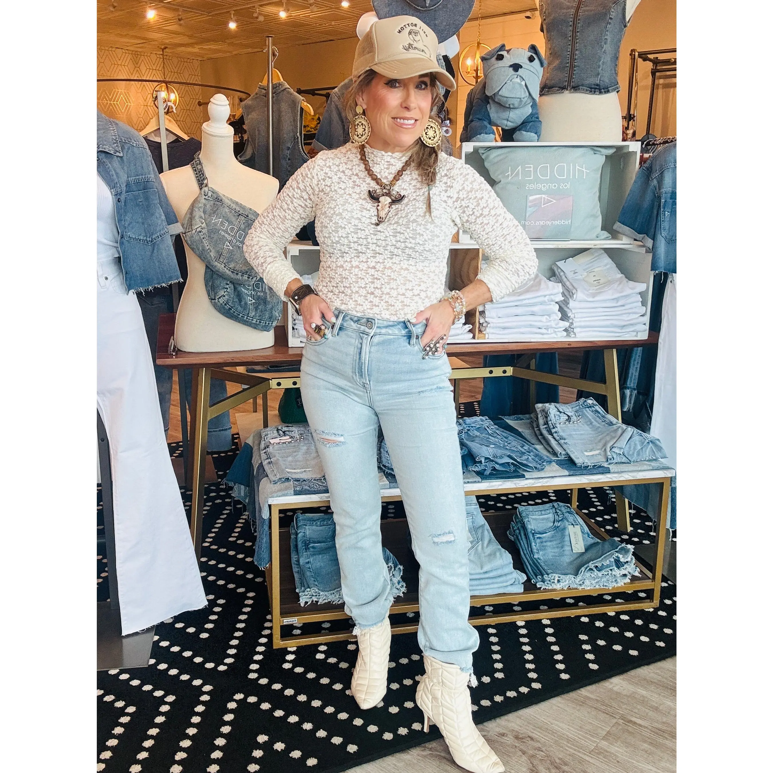 QUINN HIGH RISE CIGARETTE SKINNY JEAN