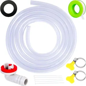 10  Air Conditioner Drain Hose, 3/5 '' Portable AC Drain Hose Connector,2.0MM Thick,Not Easily Deformed,Replacement for Universal Mini-Split AC Unit & Window Air Conditioning Unit