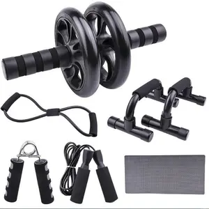 Abdominal Wheel Set, Ab Roller For Abdominal Exercises Machine, Abdominal Workout Equipment, Core Strength Trainer, Fitness Abdominal Training, Home Training Equipment, Gym Accessories.