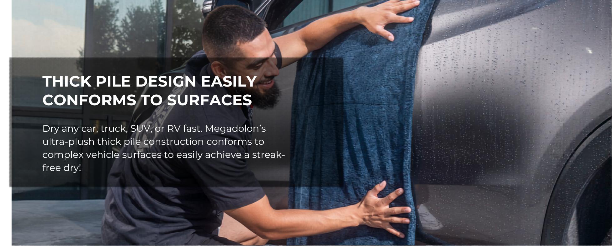 Chemical Guys Megalodon Twisted Loop Drying Towel - 24”x36” Plush Dual-Sided Internally Stitched Microfiber Cloth, Quick-Drying Water-Absorbing Car Wash Detailing Accessory, Soft Scratch-Free Vehicle Tool, Streak-Free