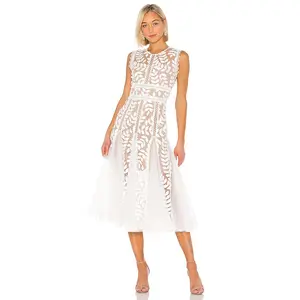 Bronx and Banco Saba Blanc Midi Dress in White