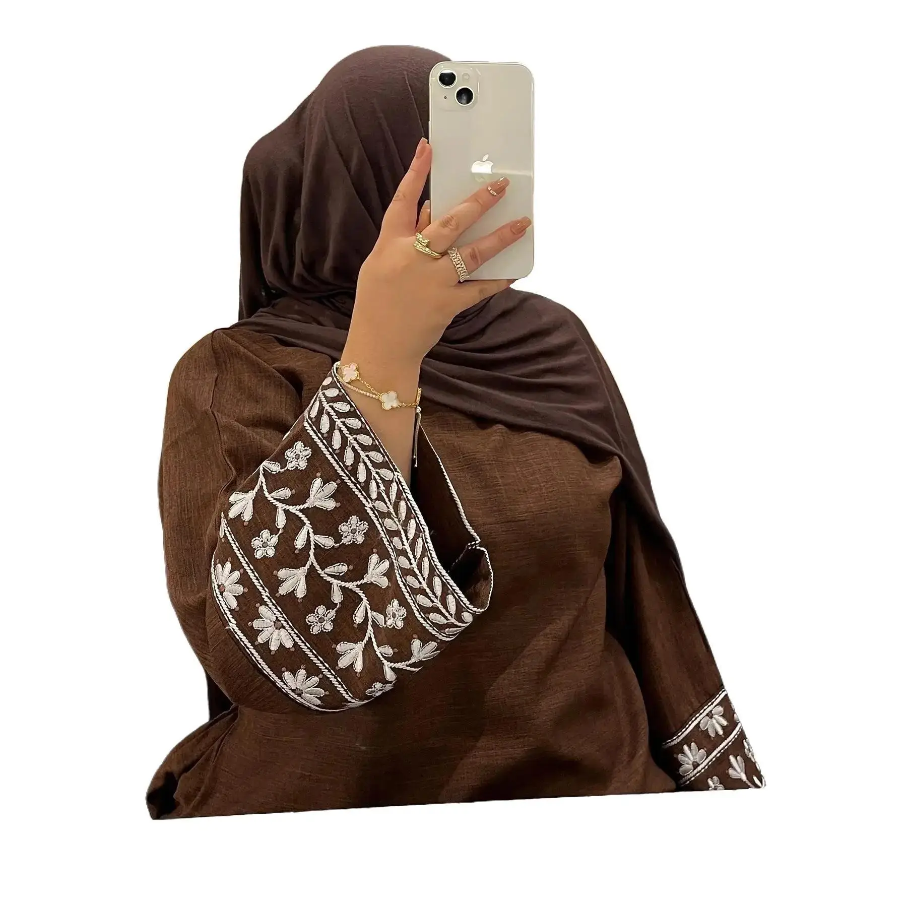 Embroidered Elegant Dress Robe Abaya - Elegant Design for Men and Women