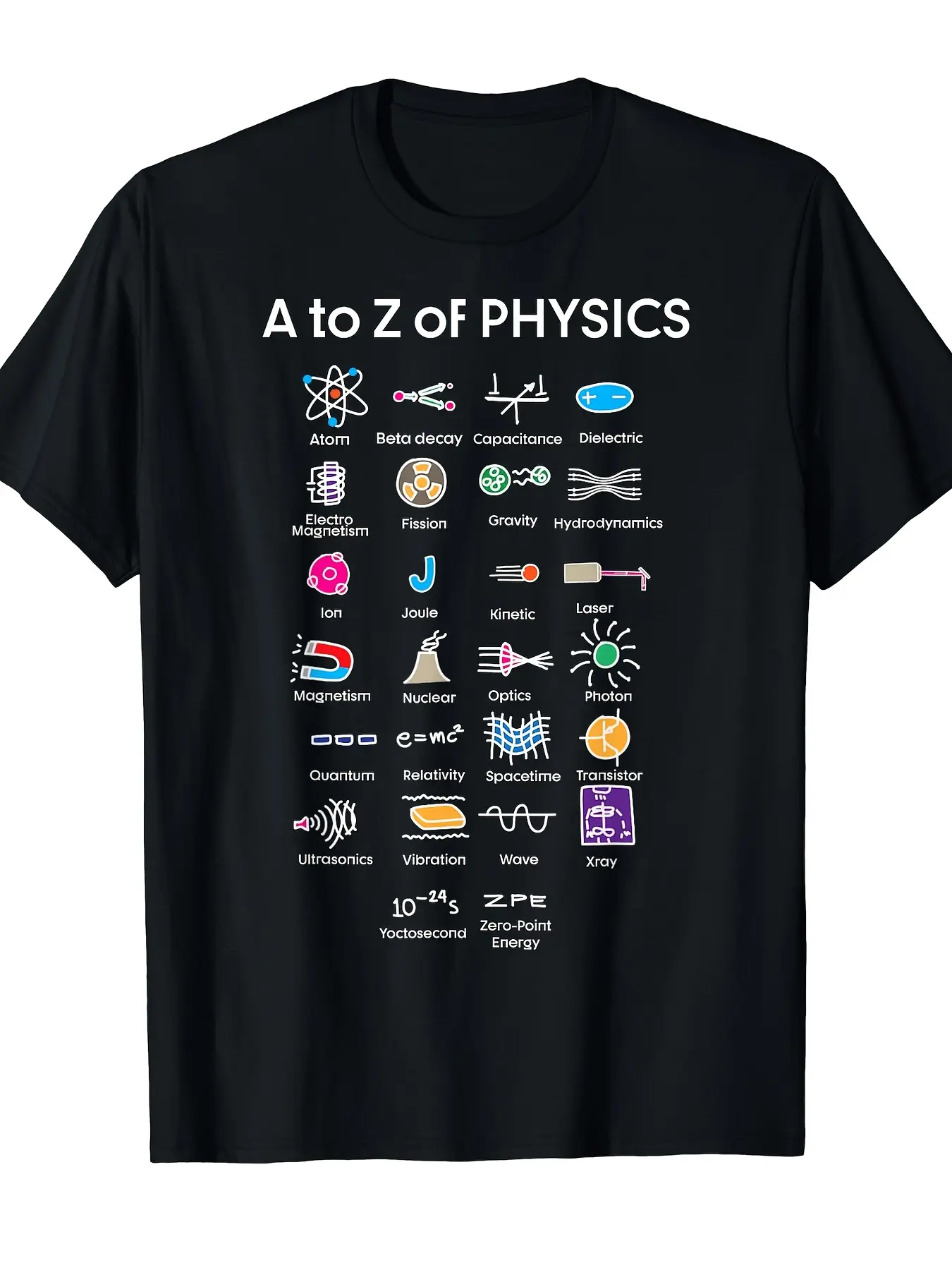 Quantum Physics String Theory Physics Student Scie unisex soft cotton short sleeve t shirt, vintage graphic casual tee for men women teens, perfect birthday holiday gift for camping travel gym daily street casual wear