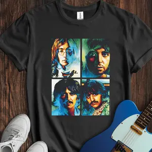 Retro Vintage Happiness is a Warm G White Album T-Shirt, Beatles Band Graphic Shirt, Unisex Casual 100% Cotton
