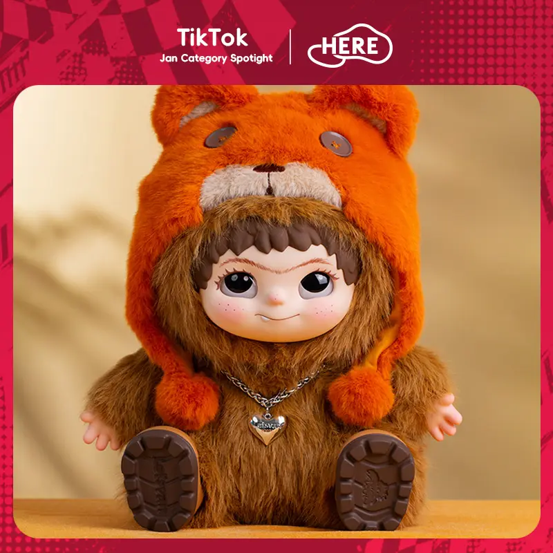 WAKUKU Fuzzy Trendy Fun Party Plus Serie Vinyl Plush Doll Pendant