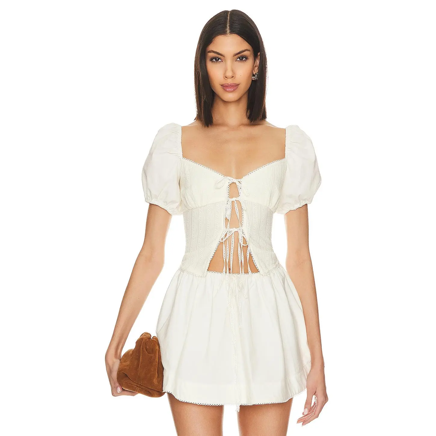 For Love & Lemons Billie Top in Cream