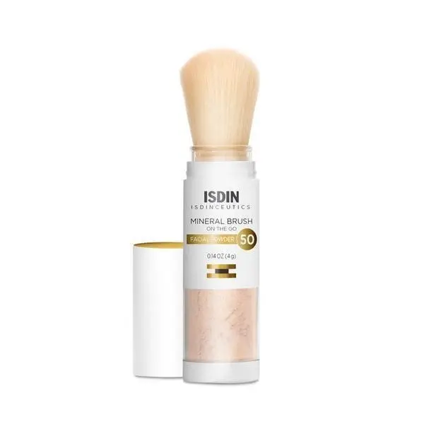 ISDIN Mineral Brush Powder, Facial Pollution and Blue Light Protection Makeup Matte