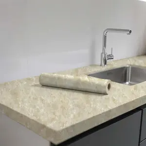 Marble Pattern Self-adhesive Kitchen Countertop Film, Modern Elegant Kitchen Countertop Film, Kitchen & Bathroom Countertop Film