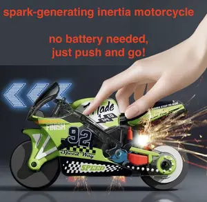 Spark Racing Motorcycle Toy | Pull Back Motorcycle with Spark Effect | Inertia Motorcycle Toy for Kids | Cool Mini Bike Gift