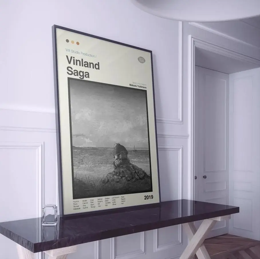Viking Child by Ocean View Wall Art, Vinland Saga Anime Poster, Viking Saga Prints, Japanese Manga Scandinavian Decor Without Framed
