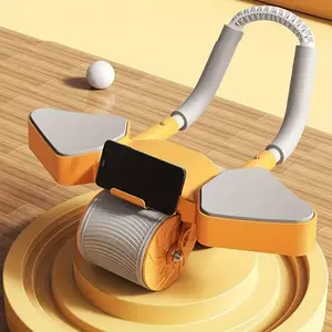 Rebound Abdominal Wheel, 2-in-1 Abdominal Elbow Support Exercise Roller,   Abdominal Exercise Wheel for Core Stretching in Home Gym,(Orange) multifunctional bench