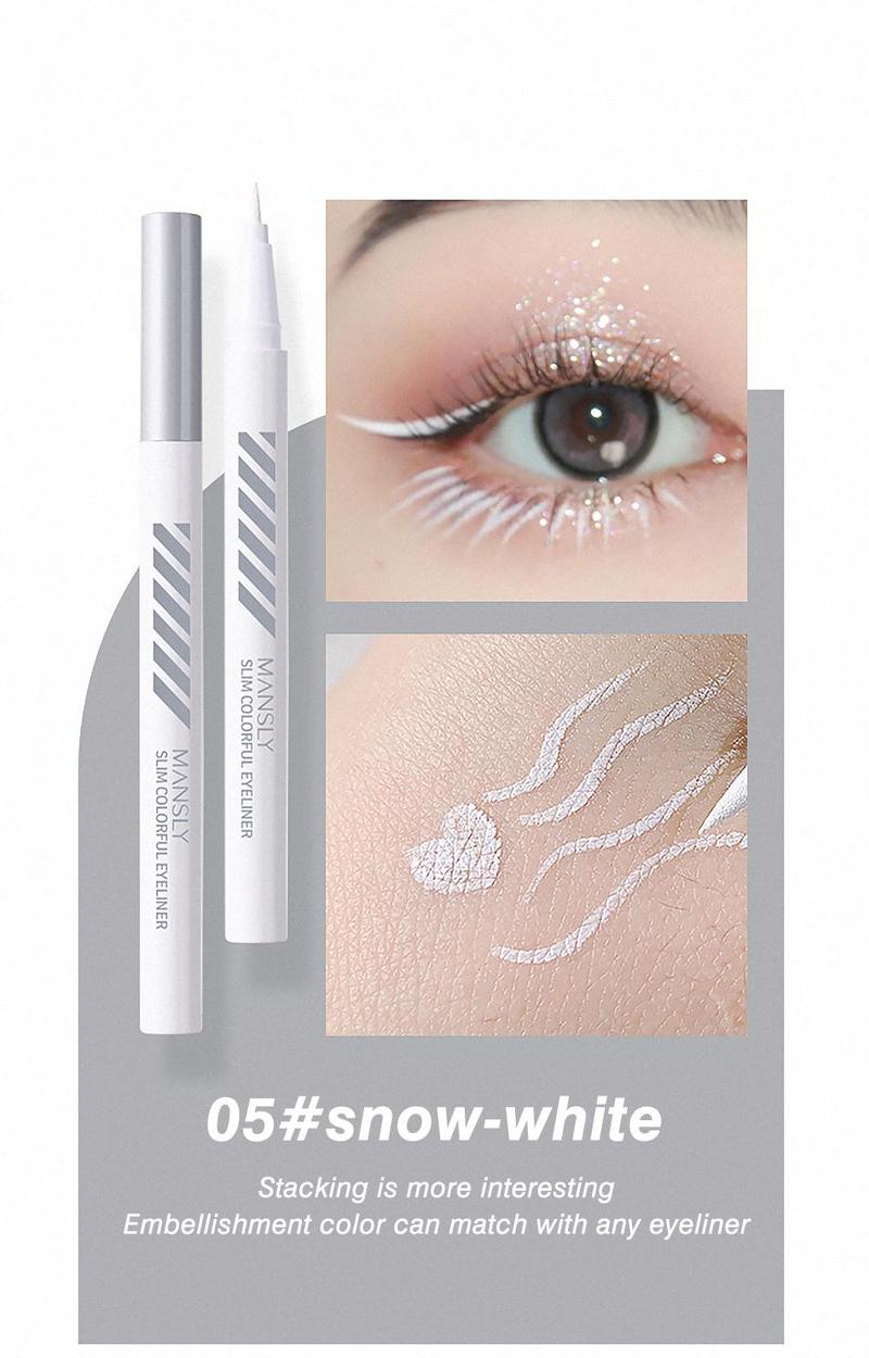 MANSLY Slim Colorful Liquid Eyeliner Pen Waterproof & Smudge-Proof Ultra-Fine Precision Tip for Defined Lines Long-Lasting All-Day Wear Eye Makeup Matte Eyeliner Set Buy 1 Take 1 al teyeliner