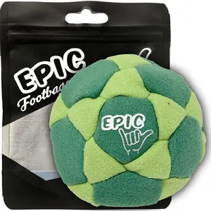 Epic Footbags Deluxe 32 Panel Suede Foot Bag for Adults & Kids - Heavy-Duty Thread Hand-Filled Soft Grippy Tough for Daily Play