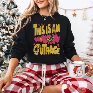 This Is An Outrage Dungeon Crawler Carl Fan Sweatshirt, Princess Donut and Mongo Graphic Tee, Funny LitRPG Book Lover Sci-Fi Fantasy Shirt
