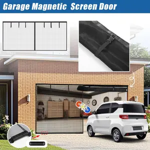 Magnetic Garage Screen Door with Roll-Up Design, Ventilation, Pet Friendly, Outdoor Patio Porch Garage Door, Insect Prevention