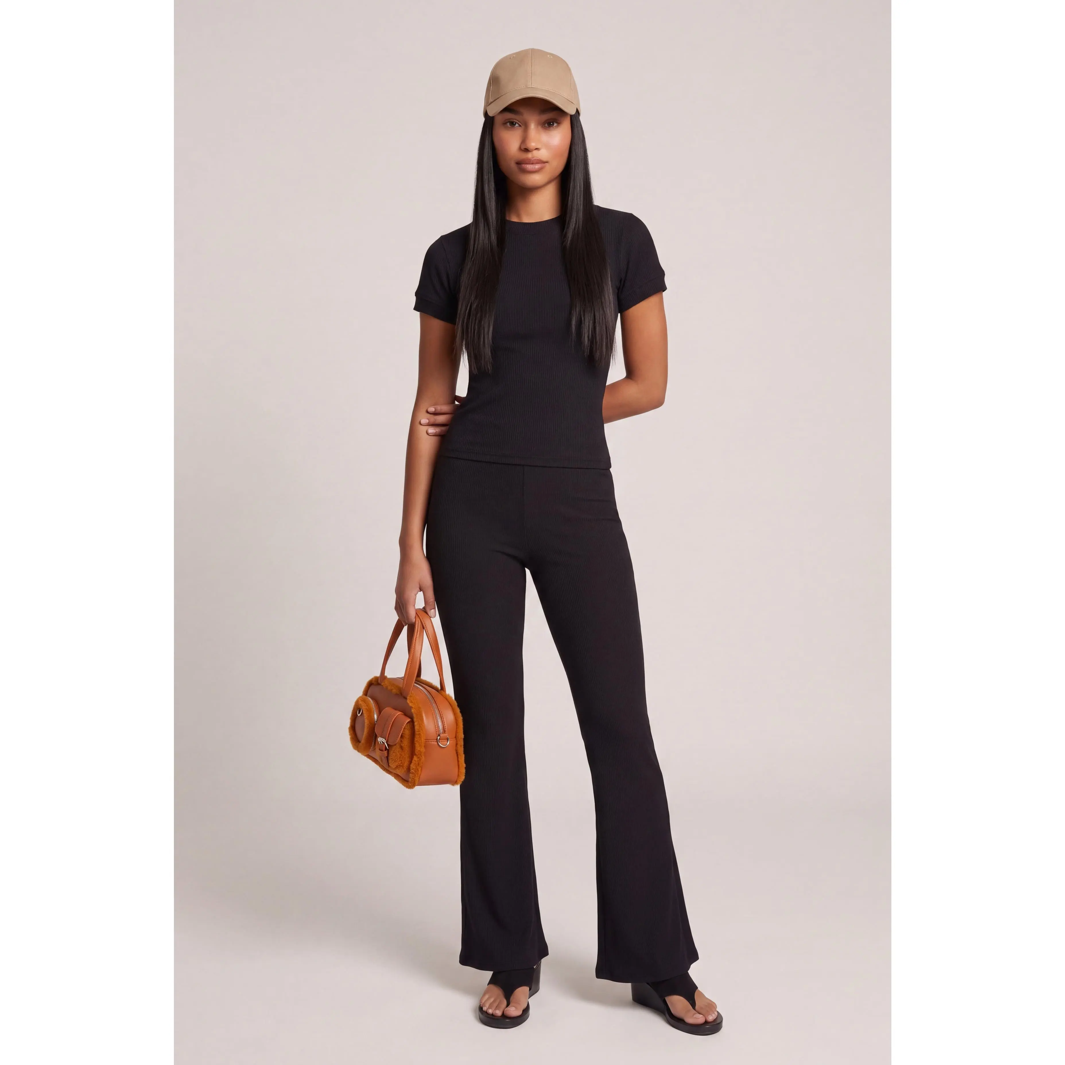 Eileen Rib Knit Flare Pants