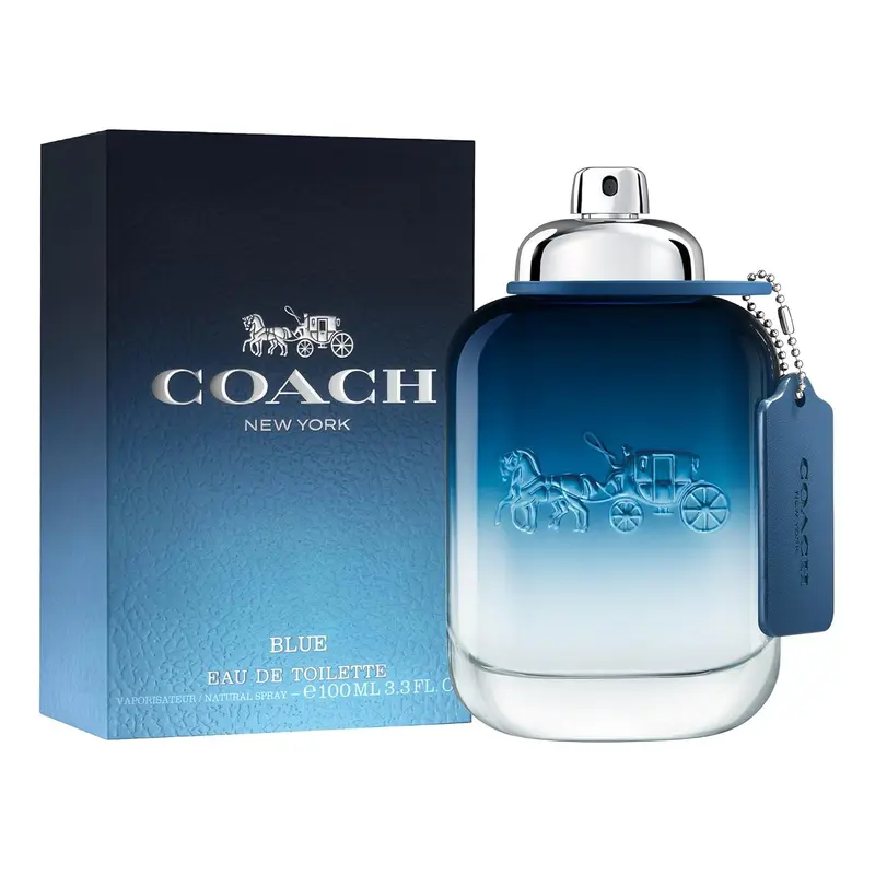 Coach Blue Eau de Toilette - Long Lasting Fragrance with notes of Lime Oil, Black Pepper & Amber - Fougere & Aquatic