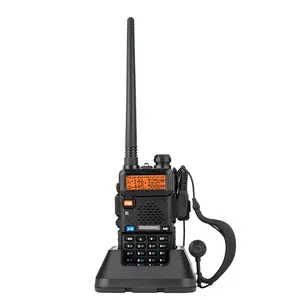 1.5" LCD 5W 144~148MHz / 420~450MHz Dual Band Walkie Talkie with 1-LED Flashlight (Black)