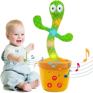 Talking Cactus Toys for Baby,Dancing Singing Cactus Mimicking Toy Gifts for Infant Kids Boys Girls Easter Basket Stuffers with 120 English Songs,Adjustable Volume,Recording Repeating,Green