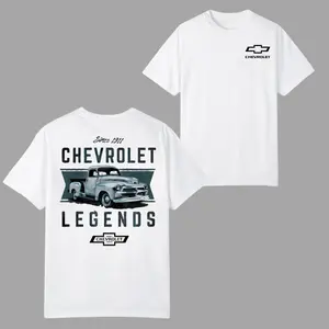 Chevrolet Legends T-Shirt, Vintage 1950s Pickup Graphic 2 Sides, Classic Truck Heritage Design, Soft Cotton Retro Auto Tee for Men & Women, Summer Deals, Vacation Outfits