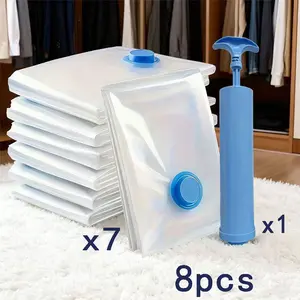 4/8pcs Ultra Large Vacuum Storage Bags Set 40x60cm, Dustproof Compression, Space Saving, Ideal for Clothes Bedding Dorms Closets Moving, Vacuum Sealer Bags