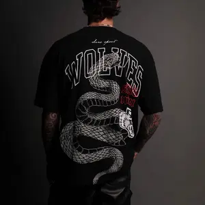 Darcsport wolf head snake year cotton short sleeve t-shirt brand