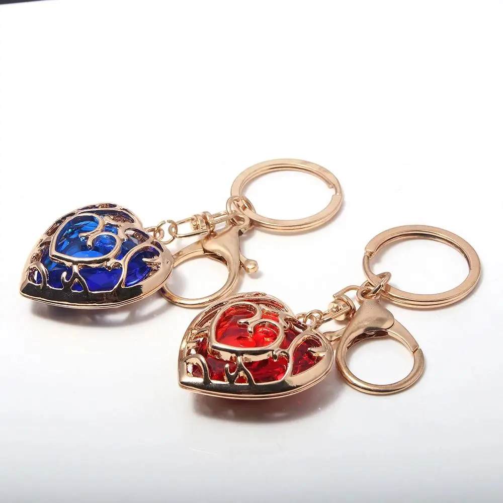 Game Link Heart Container Keychain Necklace Sky Sword and Shield Cosplay Props Men Zeldaes Accessories Car Key Pendants Gift