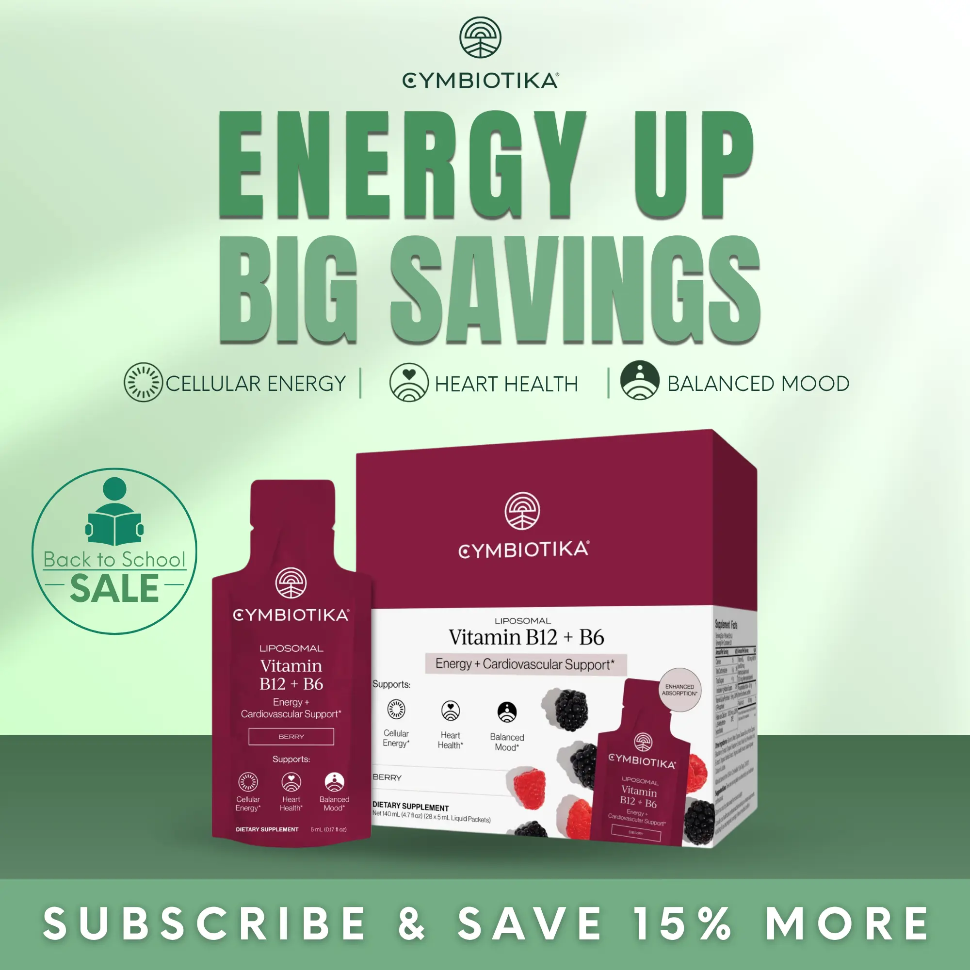 Liposomal Vitamin B12 + B6 | 28 Packets | Cellular Energy, Brain & Nerve Health | Cardiovascular Support | Dual B12: Methylcobalamin + Adenosylcobalamin | Active P5P & Methylfolate | Vegan | Third-Party Tested