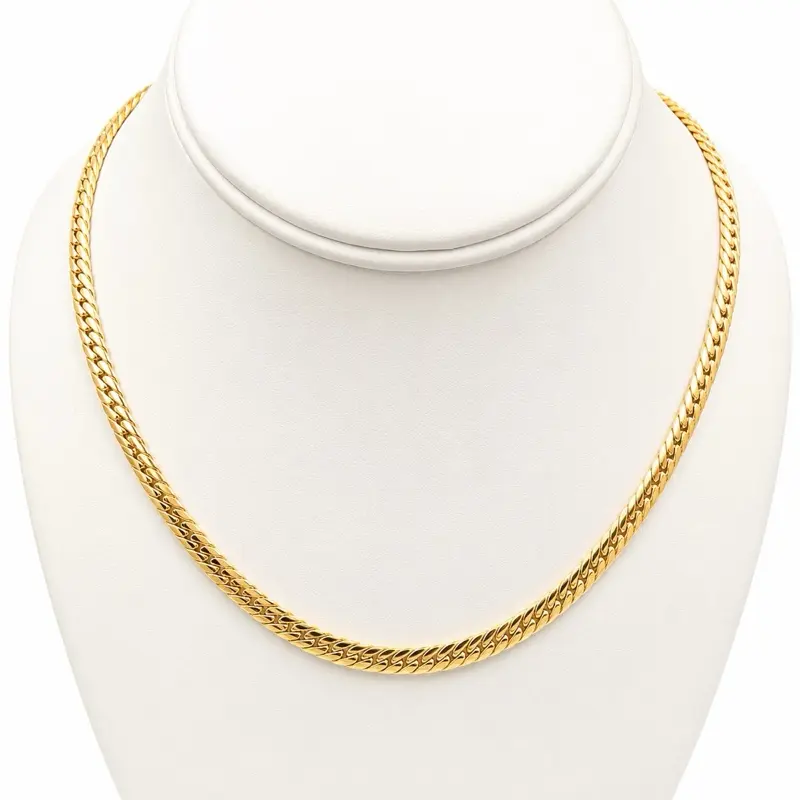 Oro 18k Cadena Miami Cubana, 40cm - 3.7mm