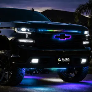 2016–2018 Chevy Silverado 1500 RGB LED Grille Bowtie Emblem – Black