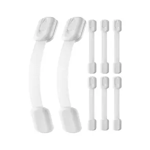VEVOR Child Safety Strap Locks, 8 Packs Adjustable Baby Proofing Cabinet Locks, 3M Adhesive Cabinet Drawer Door Latches, No Drilling Required, for Fridge Dishwasher Toilet Seat Cupboard Oven Trash CanVEVOR Super Brand Day