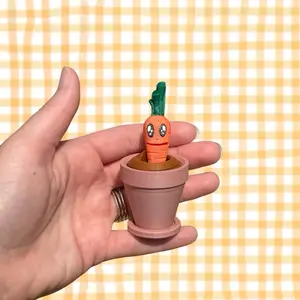 SpookyBrosCo Tickle Carrot Fidget Toy - Pocket-Sized Articulating Carrot Fidget for Stress Relief and Focus, Ideal for Kids 6-8 Years