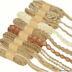 Vintage Ribbon Gift Wrapping Cord Lace Hemp Rope Roll Handmade Braided Linen Trim 2M For Garment Apparel Decoration DIY Craft And Gift Packaging