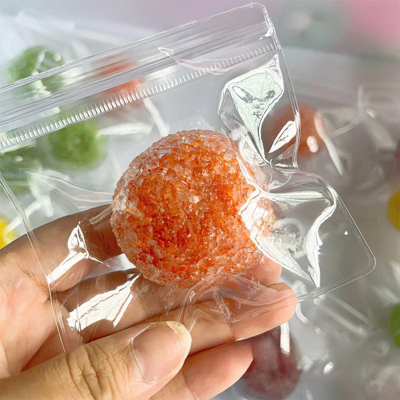 Pawtoto Handcrafted Crystal Mochi Ball Stress Relief Toy Soft TPR No Rebound Giftable Packaging Creative Gifts for Relaxation in Vibrant Colors