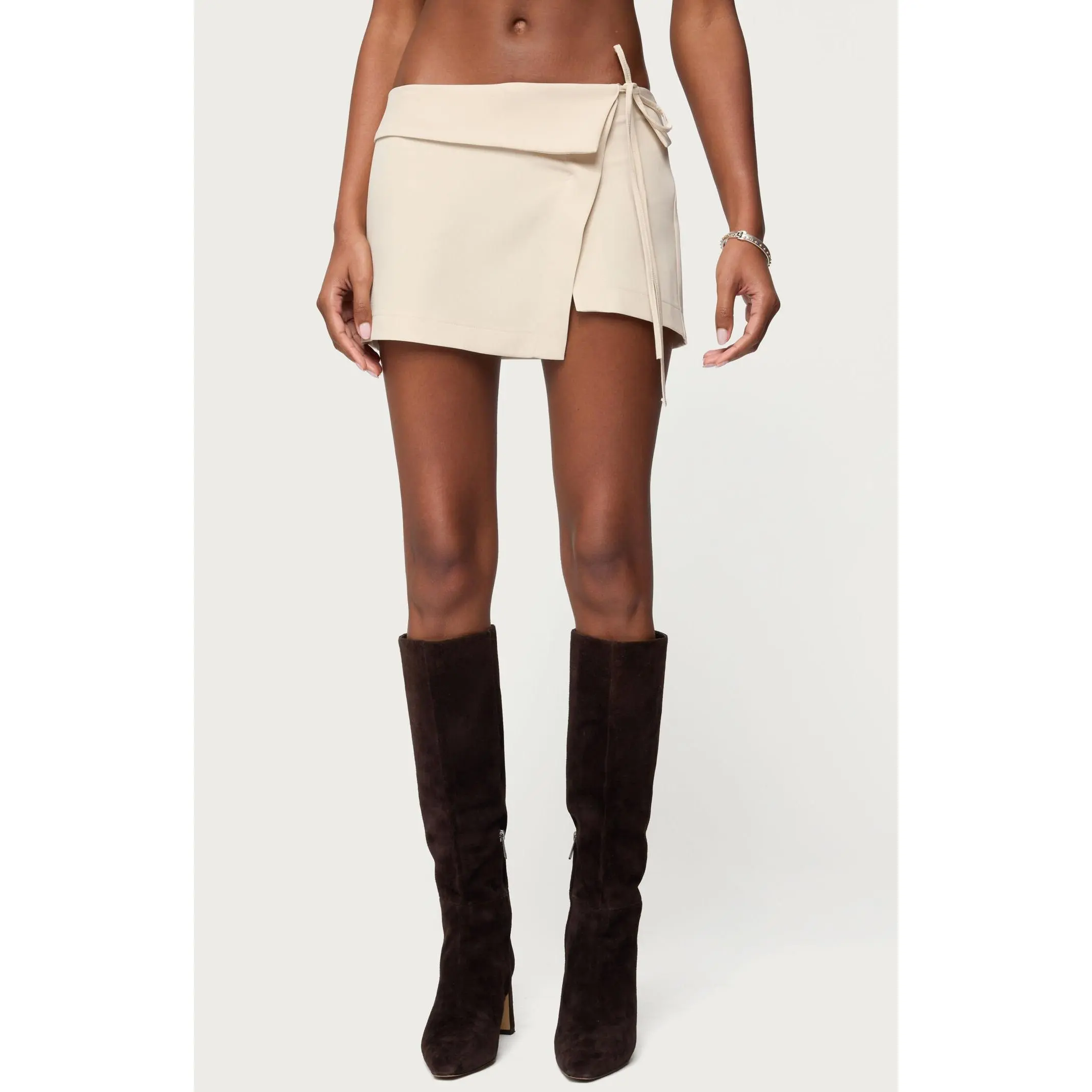 Edikted Women's Selena Asymmetric Wrap Mini Skirt - Multicolor